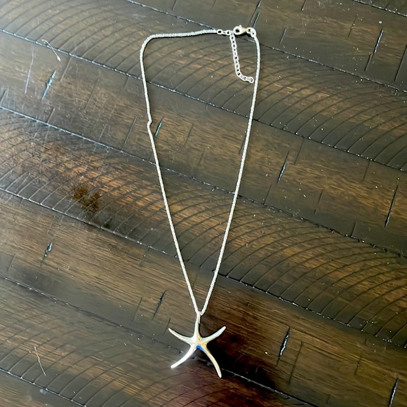 Jewelry - .925 silver starfish necklace.